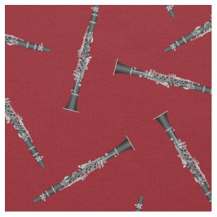 Clarinets Music Musician Room Decor Red Fabric