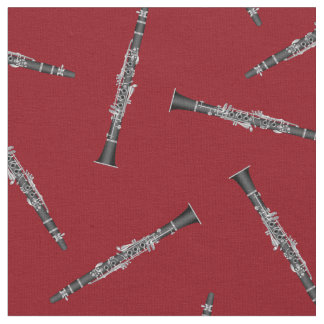Clarinets Music Musician Room Decor Red Fabric