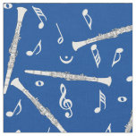 Clarinets Music Notes Pattern Fabric