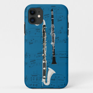 Clarinets & music phone case. Pick color iPhone 11 Case