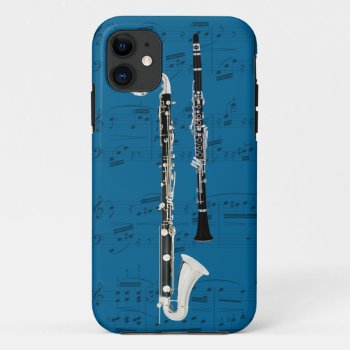 Clarinets & Music Phone Case. Pick Color Iphone 11 Case by inpMusicAndArt at Zazzle