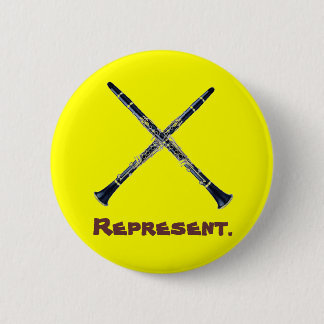 Clarinets Represent Pinback Button