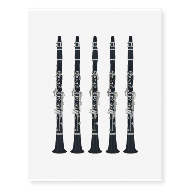 Clarinets Temporary Tattoos (Front)