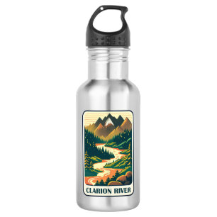 Clarion River Pennsylvania Colors Stainless Steel Water Bottle