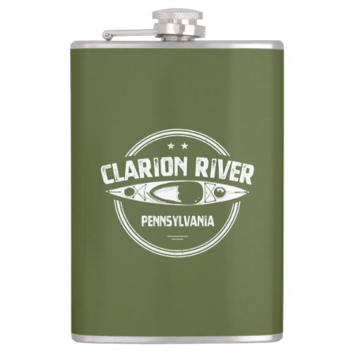 Clarion River Pennsylvania Kayaking Flask