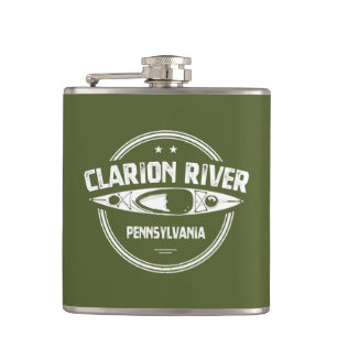 Clarion River Pennsylvania Kayaking Flask