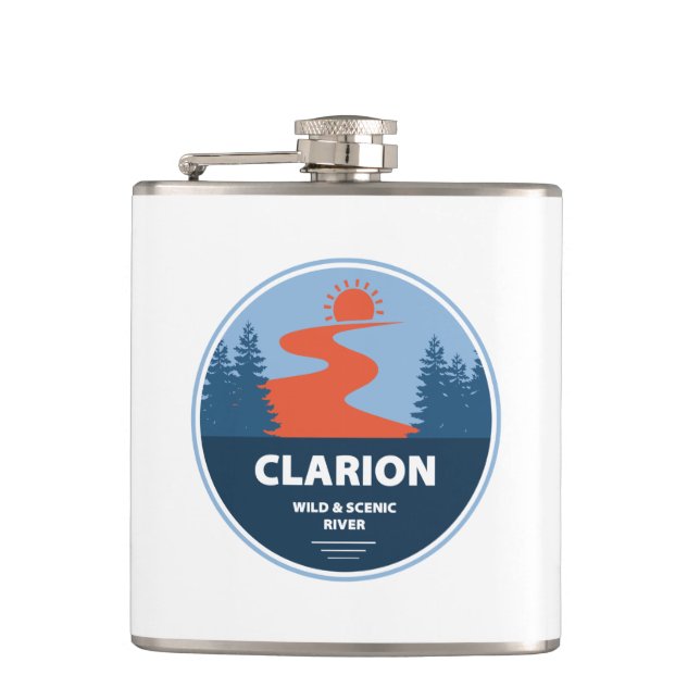 Clarion Wild And Scenic River Flask (Front)