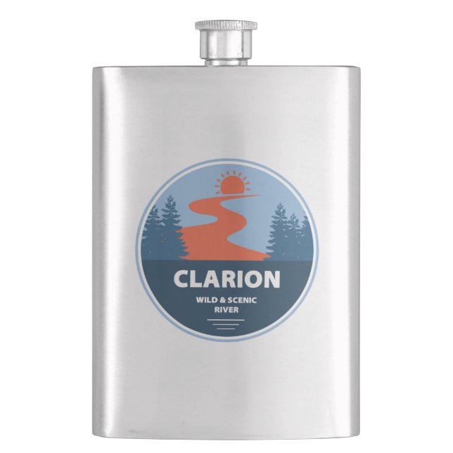 Clarion Wild And Scenic River Flask (Front)