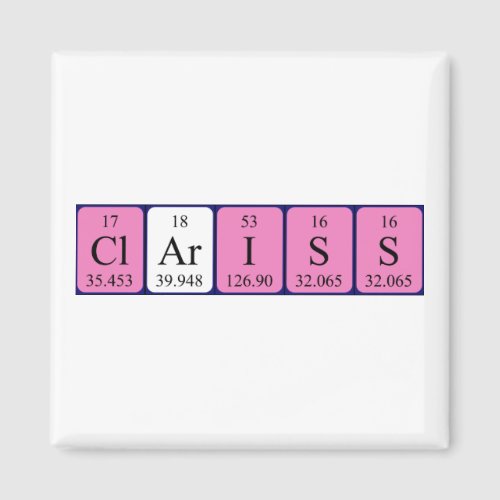 Clariss periodic table name magnet