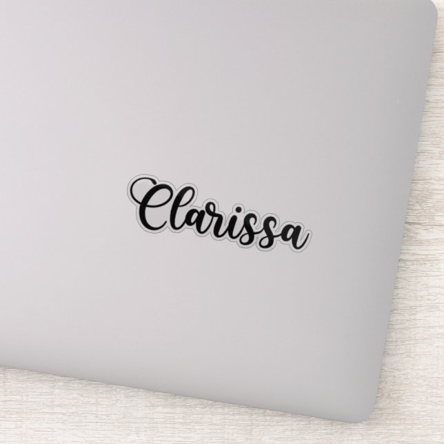 Clarissa Name - Handwritten Calligraphy Sticker (Detail)