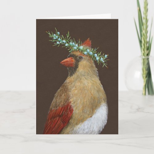 Clarissa the cardinal greeting card