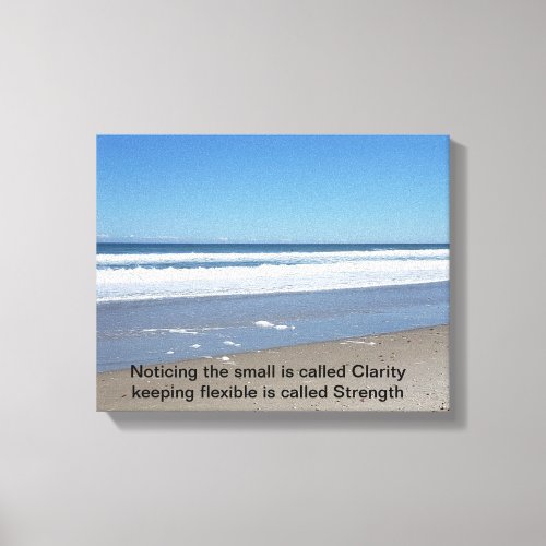 Clarity and Strength Ocean Beach Capture Canvas Print