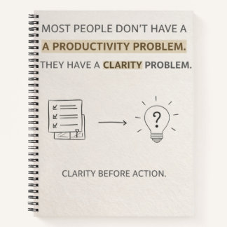 Clarity before Actions Notbook Notebook