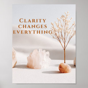Clarity Changes Everything   Neutral Minimalist Poster