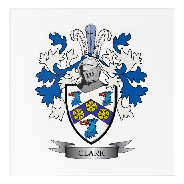 Clark Coat of Arms Acrylic Print (Front)