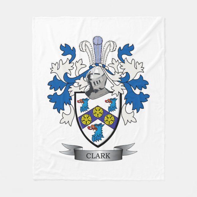 Clark Coat of Arms Fleece Blanket (Front)