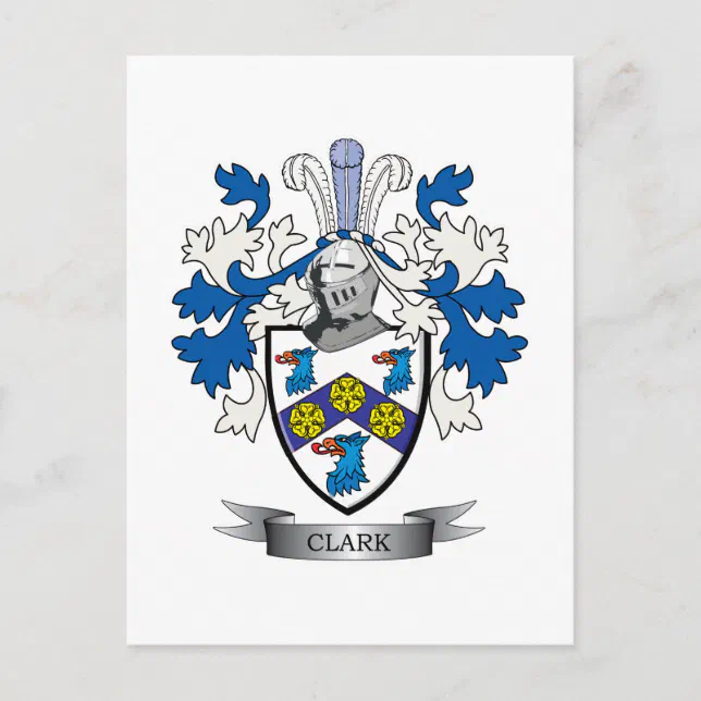 Clark Coat of Arms Postcard | Zazzle
