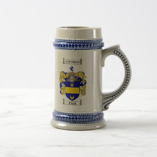 Clark Coat of Arms Stein  Clark Family Crest