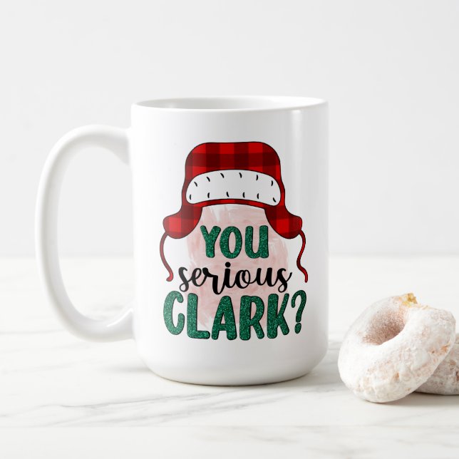Clark Coffee Mug | Funny Christmas Coffee Mug | (With Donut)