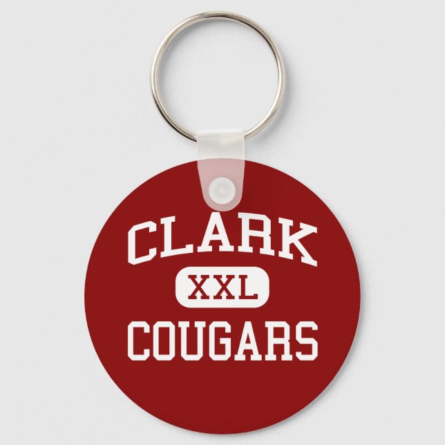 Clark - Cougars - Clark High School - Plano Texas Keychain (Front)