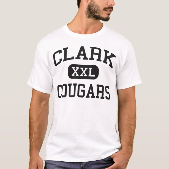 Clark - Cougars - High School - San Antonio Texas T-Shirt (Front)