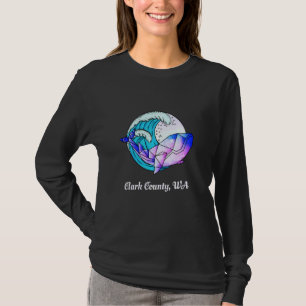 Clark County Wa Japanese Paint Geometric Orca Kill T-Shirt