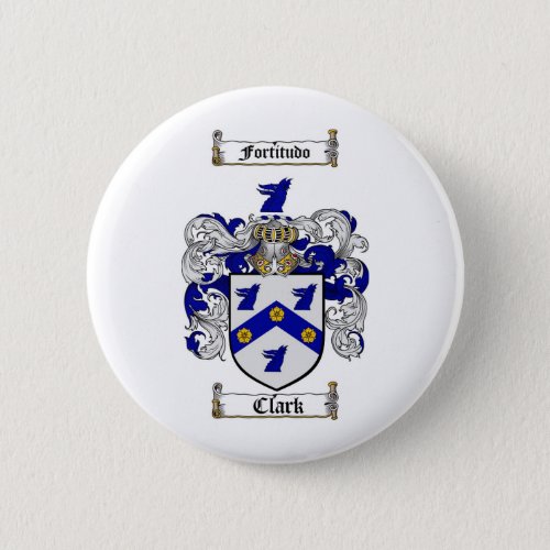 CLARK FAMILY CREST _  CLARK COAT OF ARMS BUTTON