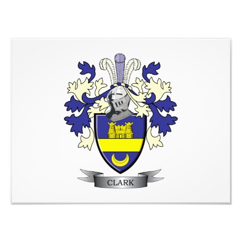 Clark Family Crest Coat of Arms Photo Print
