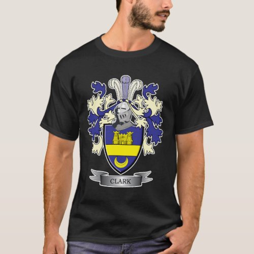 Clark Family Crest Coat of Arms T_Shirt
