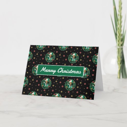 Clark Griswold Christmas Wreath Pattern Holiday Card