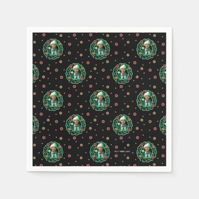 Clark Griswold Christmas Wreath Pattern Napkins (Front)