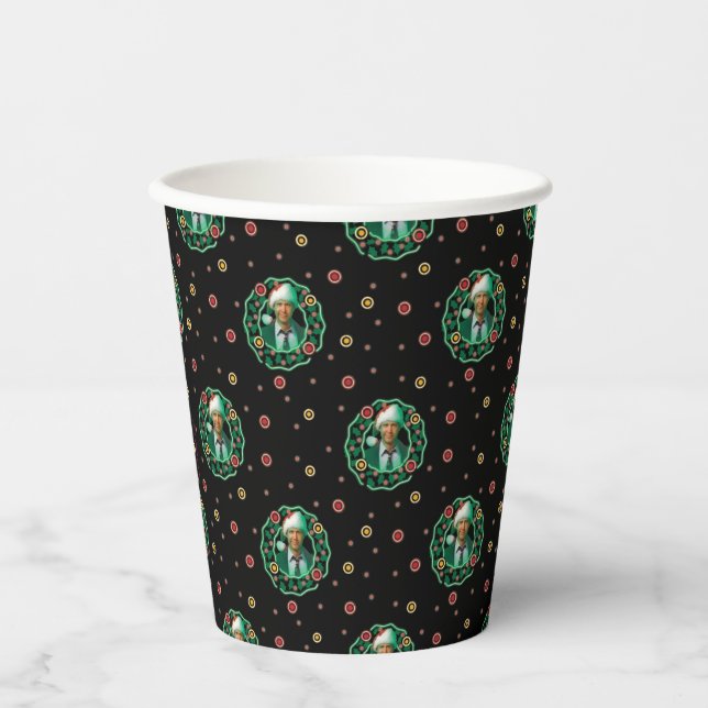 Clark Griswold Christmas Wreath Pattern Paper Cups (Front)