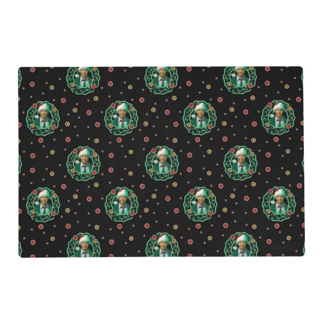 Clark Griswold Christmas Wreath Pattern Placemat (Front)