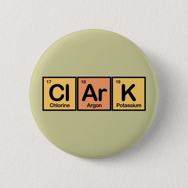 Clark made of Elements Button (Front)