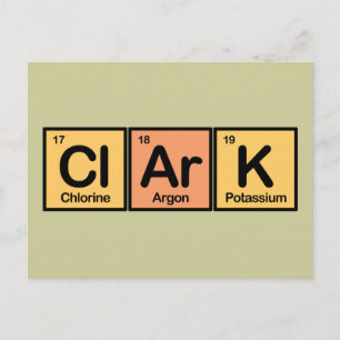 Clark made of Elements Postcard