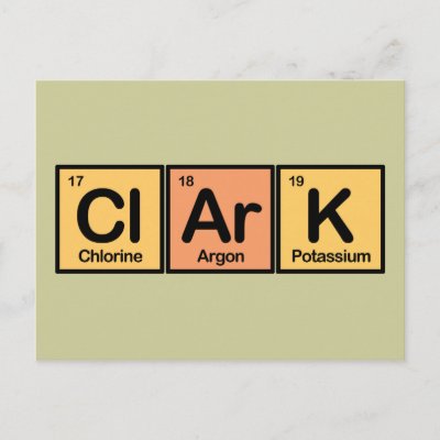 Clark made of Elements Postcard