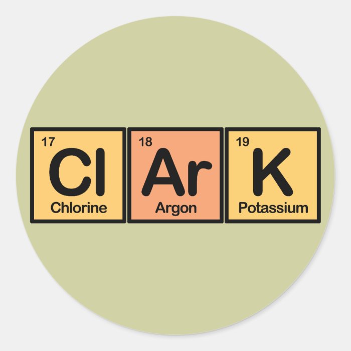 Clark made of Elements Stickers