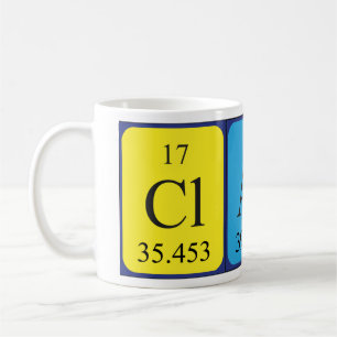 Clark periodic table name mug