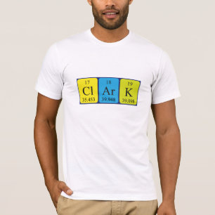 Clark periodic table name shirt