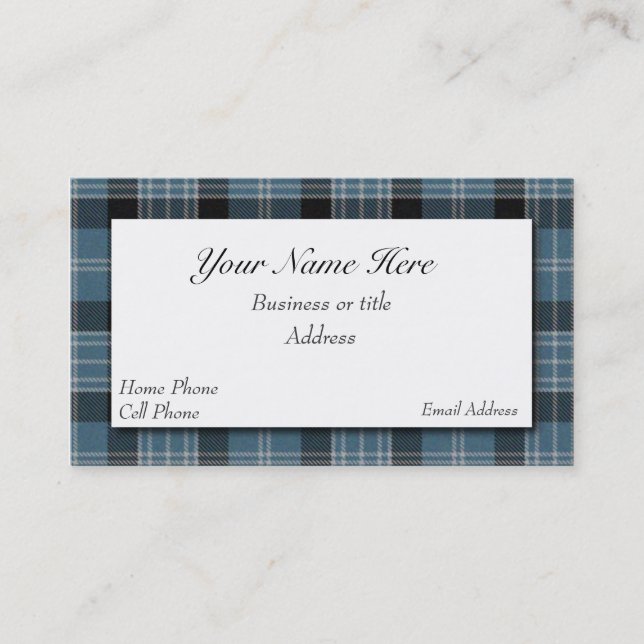 Clark Scottish Tartan Plaid Business Card (Front)
