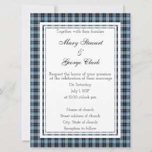 Clark Scottish Wedding Invitation