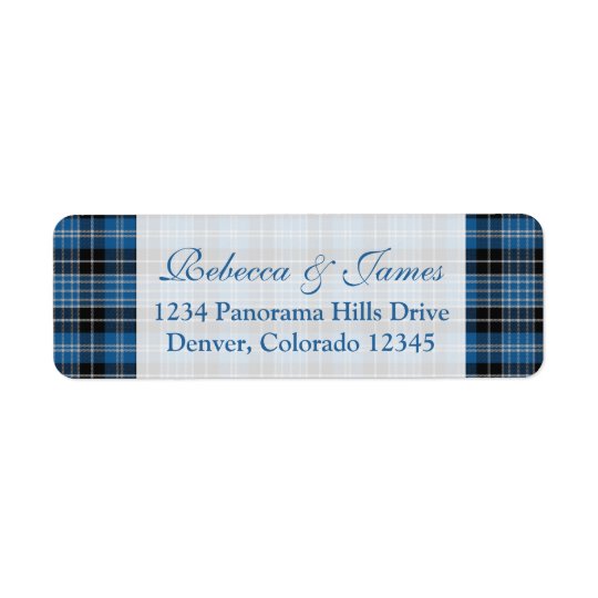 Clark Tartan Return Address Labels