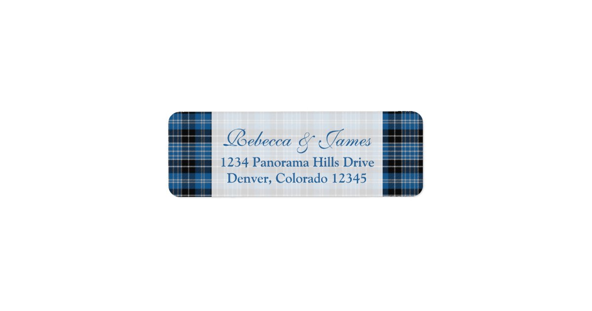 Clark Tartan Return Address Labels Zazzle