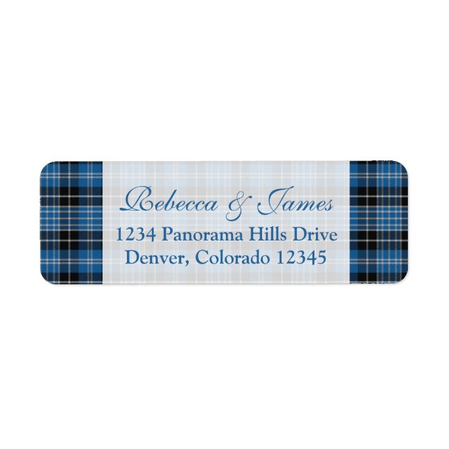 Clark Tartan Return Address Labels (Front)