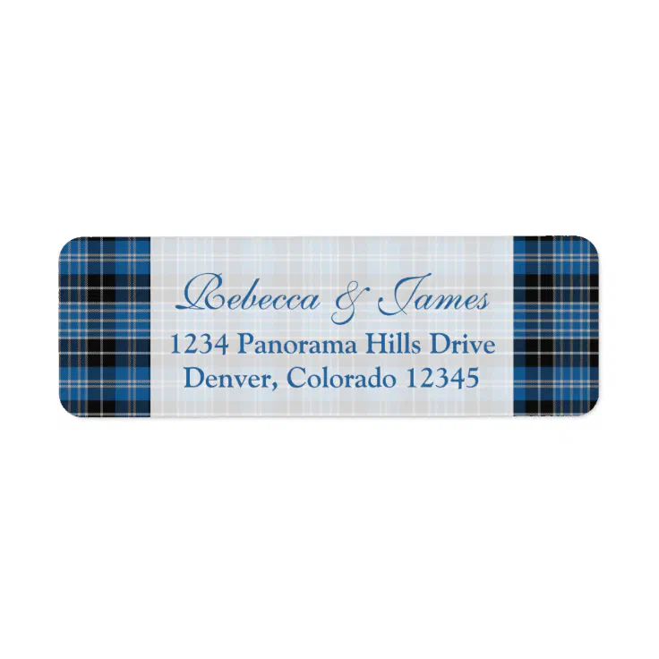 Clark Tartan Return Address Labels Zazzle
