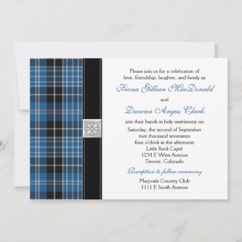 Clark Tartan Wedding Invitation Reception