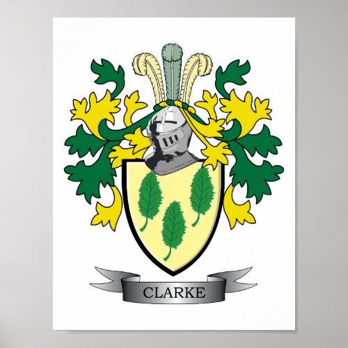 Clarke Coat of Arms Poster