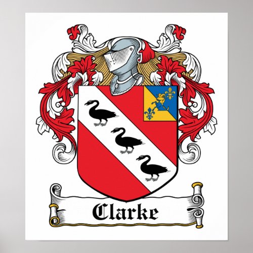 Clarke Family Crest Poster