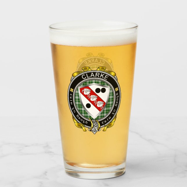 Clarke Irish Beer Glass (Front Filled)
