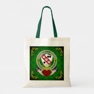 Clarke Irish Shield & Claddagh Personalized Tote Bag